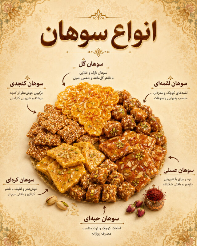 فروش انواع سوهان به صورت آنلاین با طراحی سایت فروش گز و سوهان